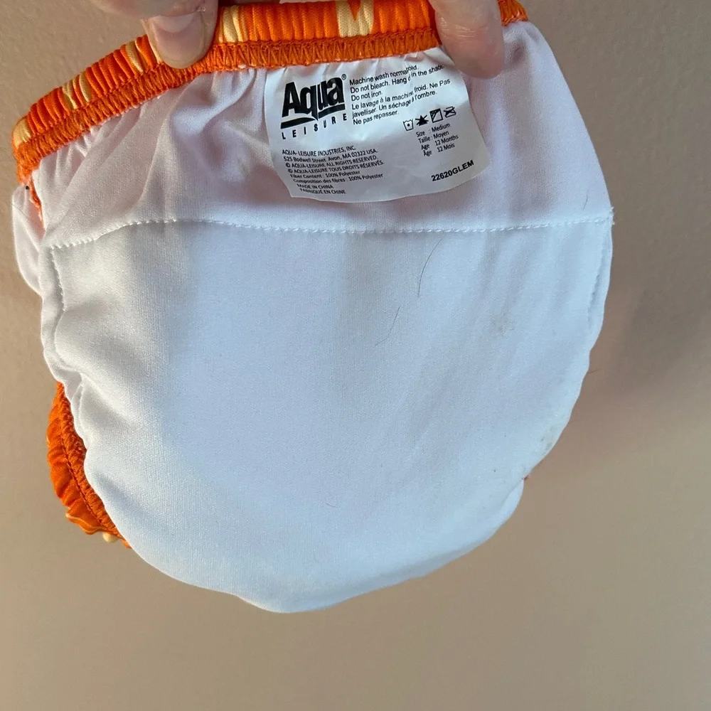 Orange Frog Print Diaper Cover